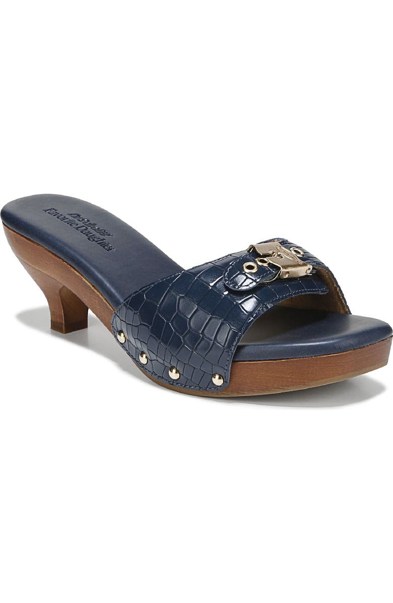 Dr. Scholl's x Favorite Daughter Heartbreak Kitten Heel Sandal, Main, color, Navy