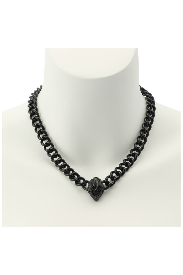 Eagle Collar Necklace, Alternate, color, JET