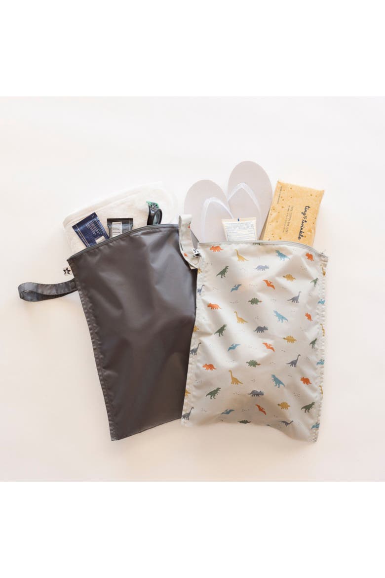 Mess-Proof Waterproof Washable Baby/Toddler Wet Bags - Solids, Alternate, color, Dinosaur