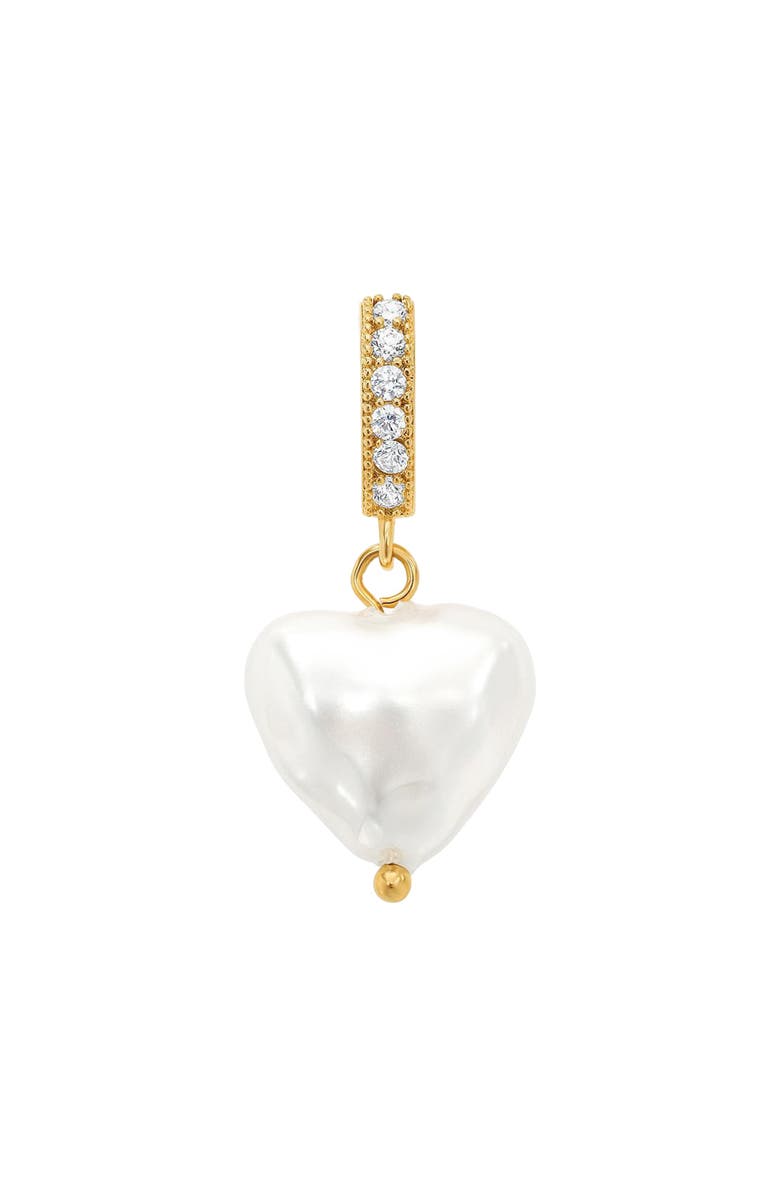 Bearfruit Jewelry Hope Cultured Pearl Necklace with Heart Shaped Charm Pendant, Alternate, color, 