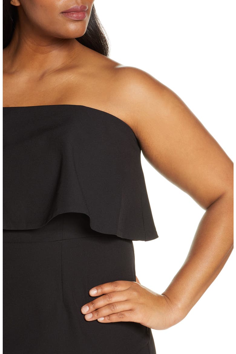 Strapless Party Dress, Alternate, color, BLACK