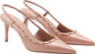 MANGO Faux Leather Slingback Pump