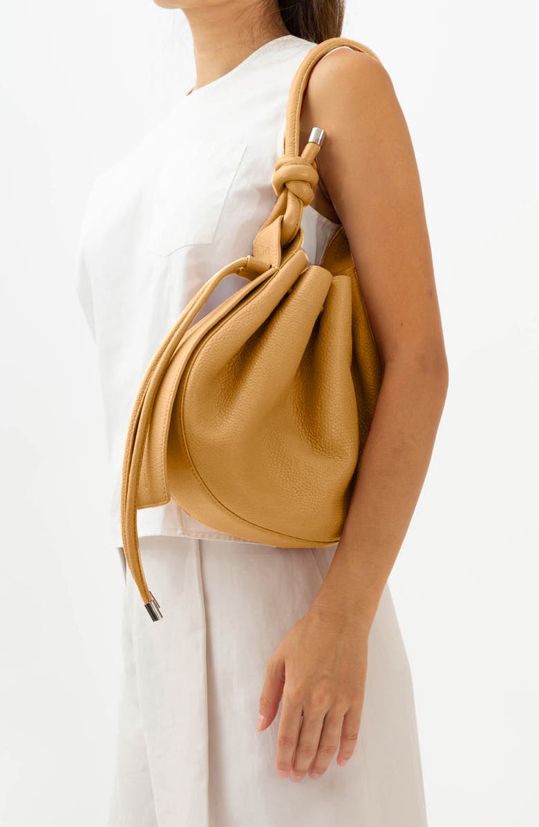 behno Medium Ina Pebble Leather Shoulder Bag, Alternate, color, Bisque