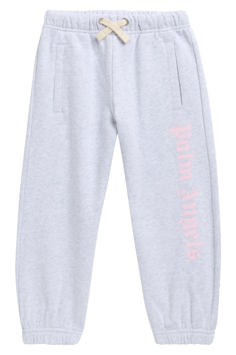 Kids' Overlogo Classic Sweatpants, Main, color, GREY MELANGE - ROSE PINK