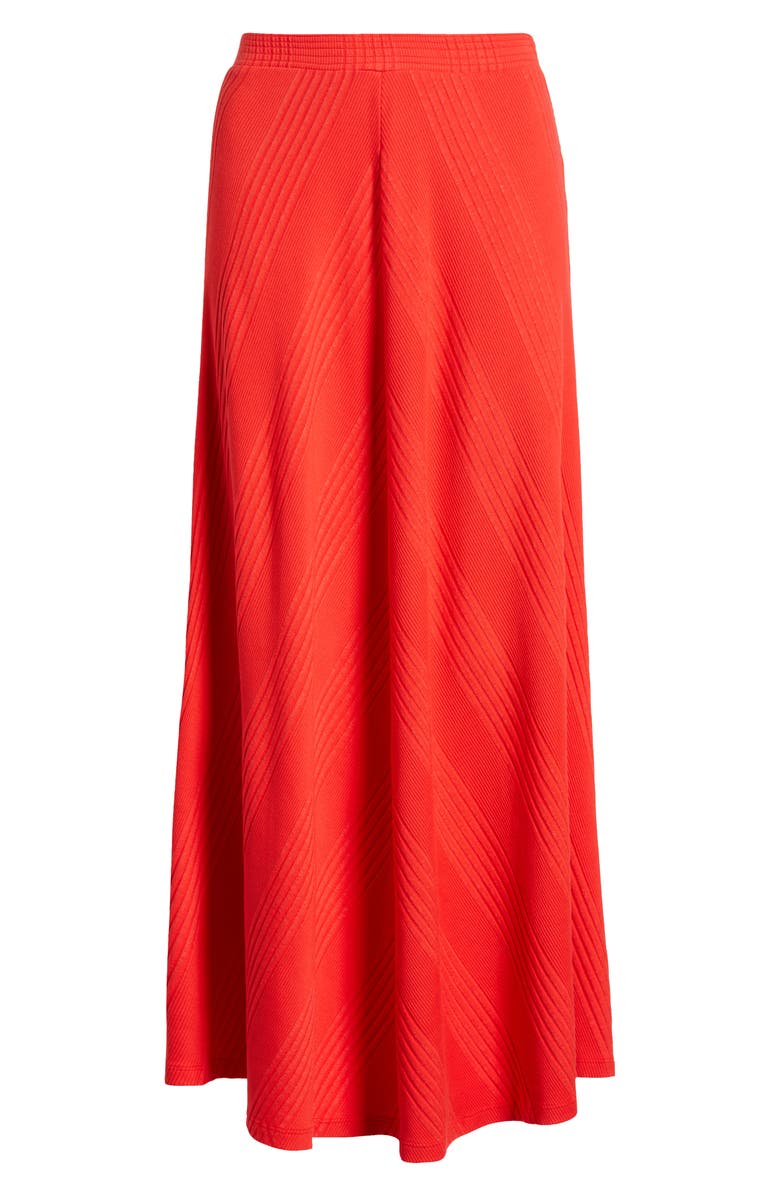 Wyeth Hart Chevron Knit Midi Skirt, Alternate, color, Red