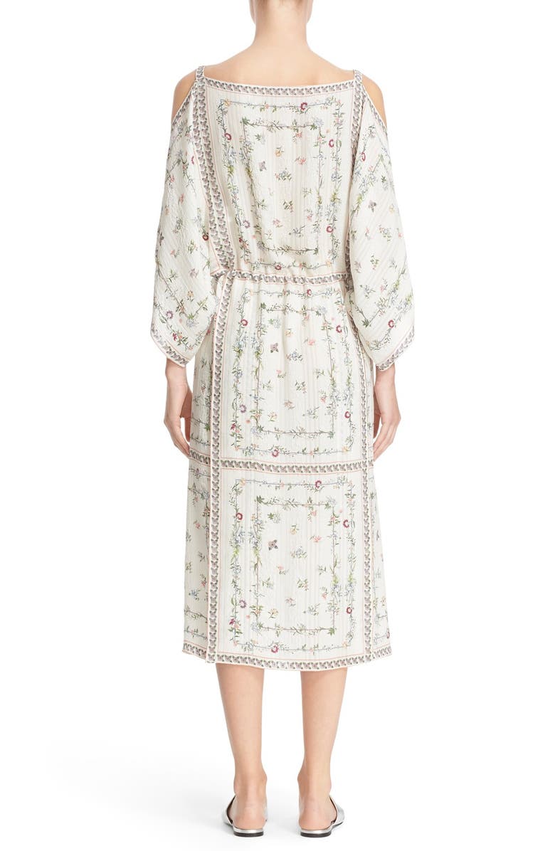 VILSHENKO 'Dasha' Cold Shoulder Silk Jacquard Dress, Alternate, color, 