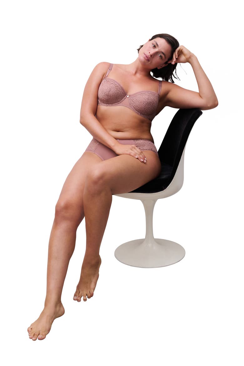 C Jolie Underwire Demi Bra, Alternate, color, ROSE DES BOIS