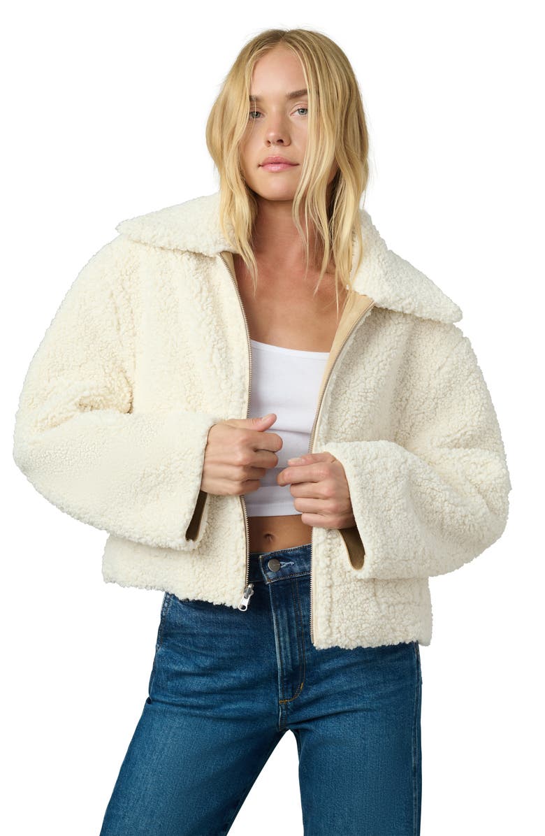 Joe's The Halle Reversible Faux Shearling Jacket, Alternate, color, Almond/ Cream