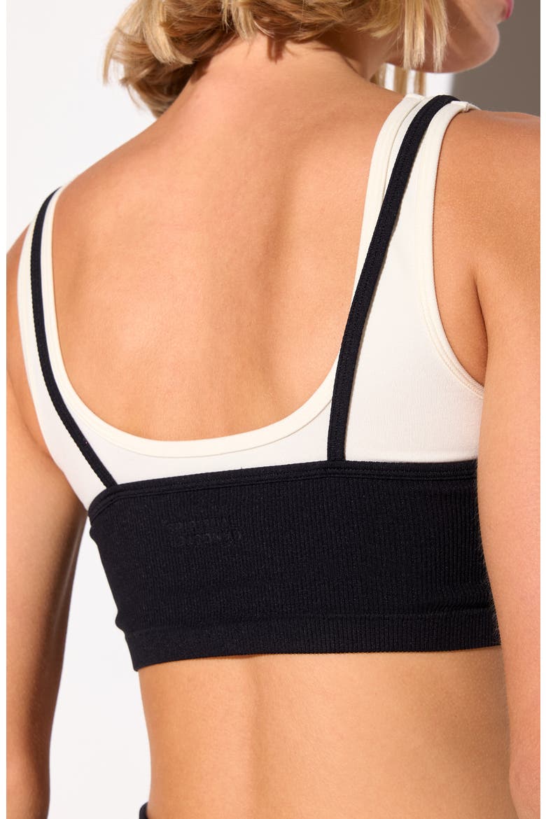 Gemini Longline Sports Bra, Alternate, color, BLACK