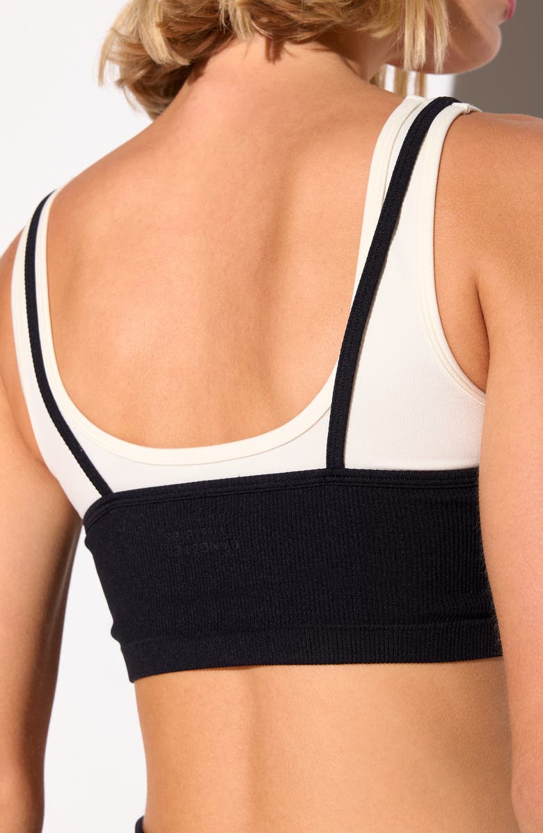 Spiritual Gangster Gemini Longline Sports Bra, Alternate, color, Black