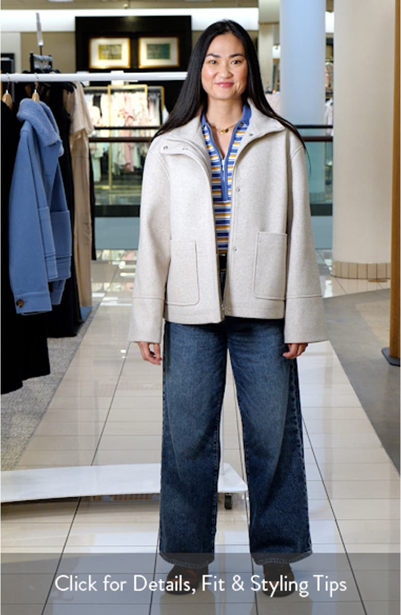 Stand Collar Felt Jacket, sales video thumbnail