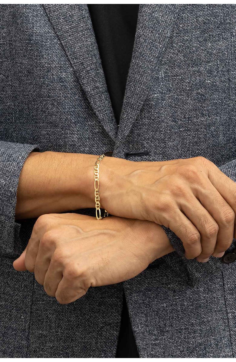Oradina 14K Yellow Gold Figarucci Bracelet, Alternate, color, Yellow Gold