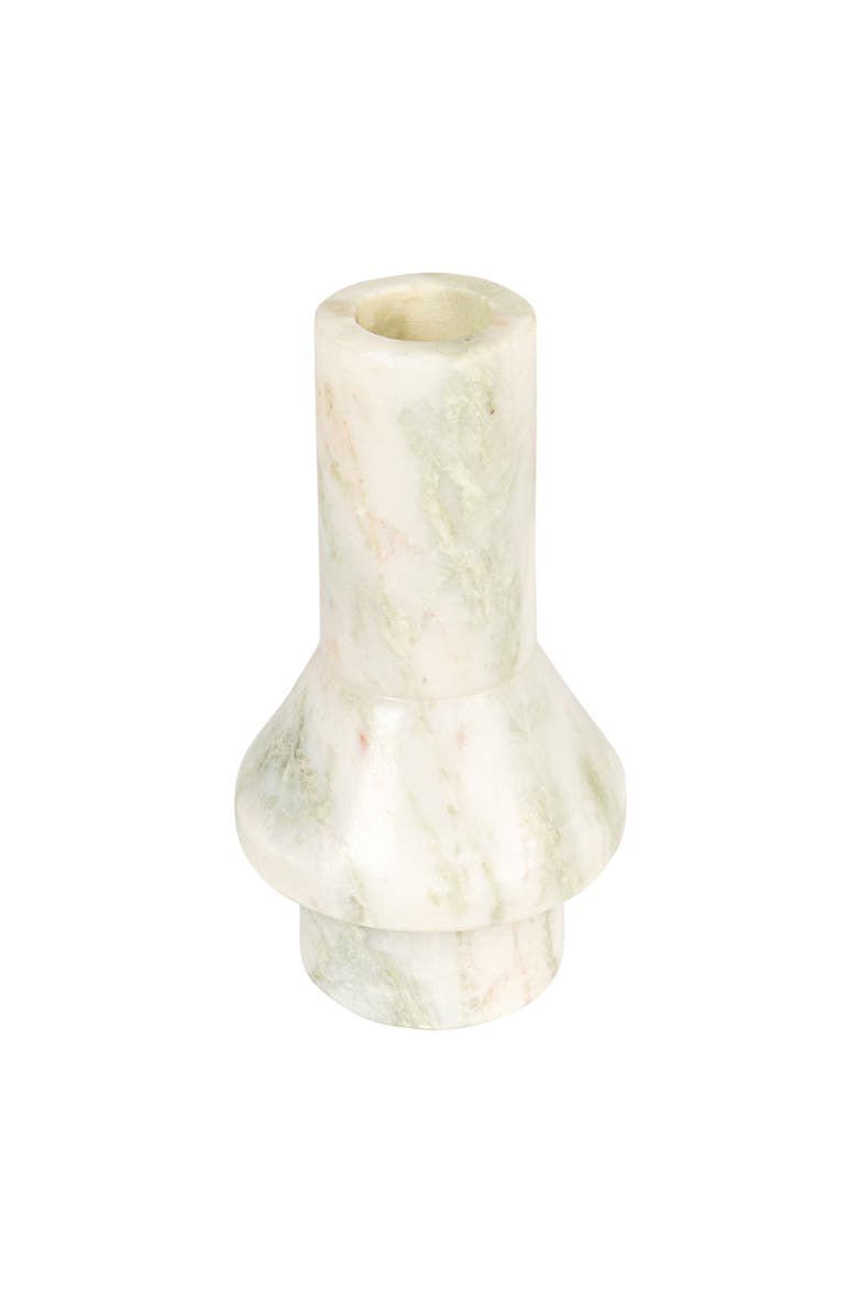 Storied Home Verdant Marble Taper Candleholder, Main, color, Green