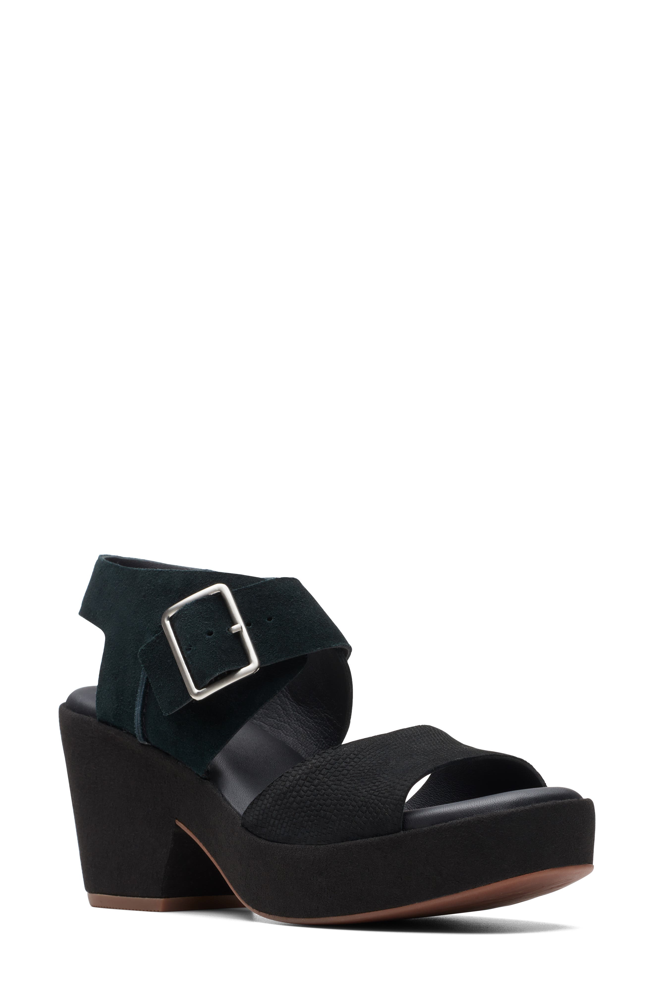 Kimmei Block Heel Platform Sandal, Main, color, BLACK COMBI