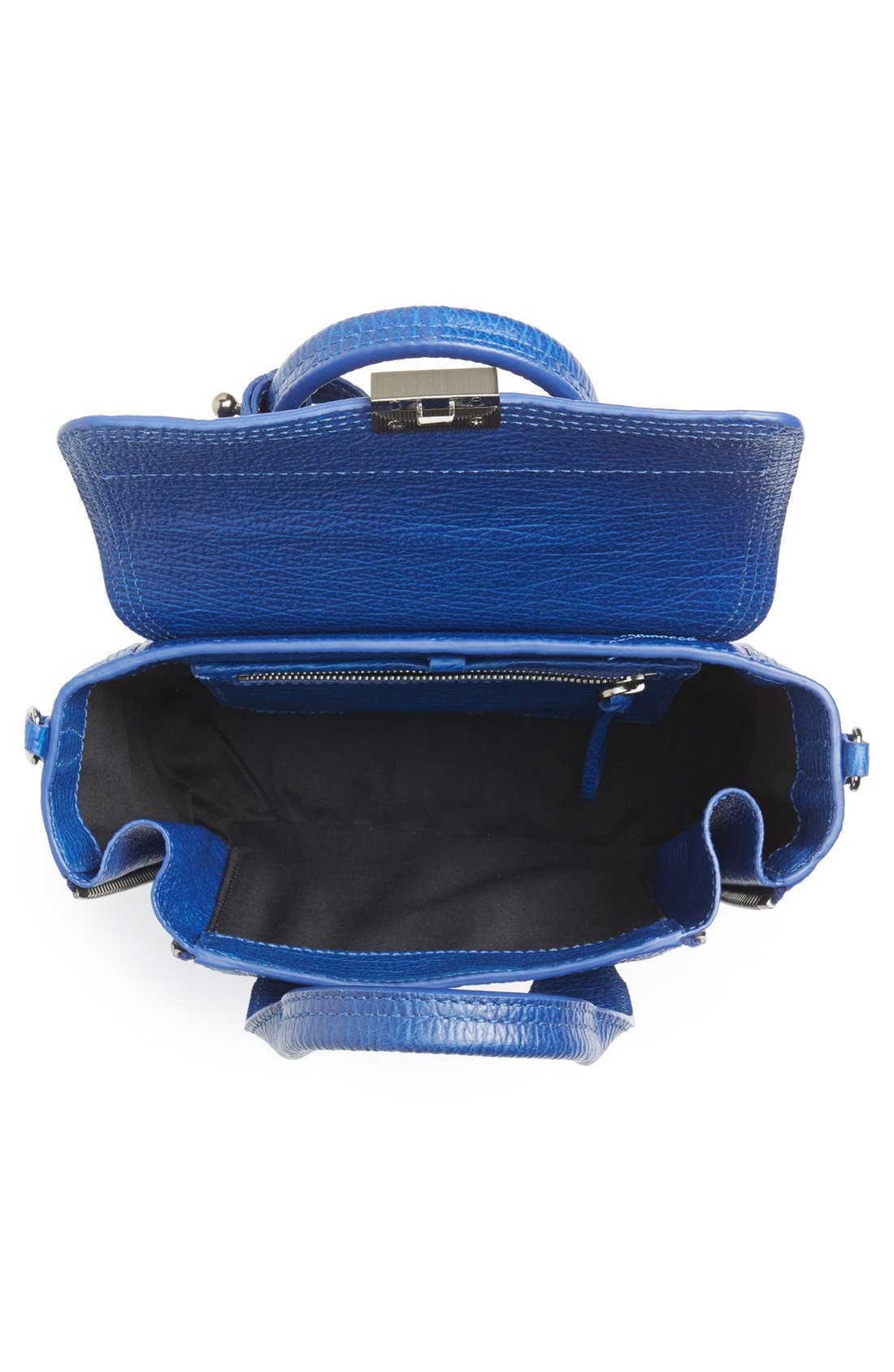 'Mini Pashli' Leather Satchel, Alternate, color, COBALT