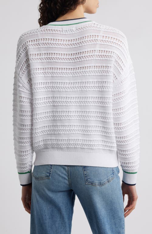 525 525 MARY OPEN STITCH CREWNECK SWEATER