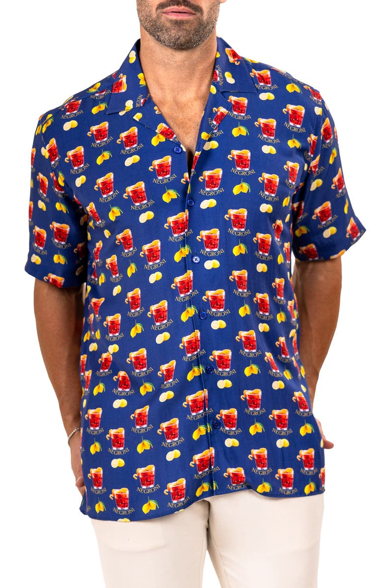 Maceoo Apachi Marthyr0248 Blue Camp Shirt, Alternate, color, 