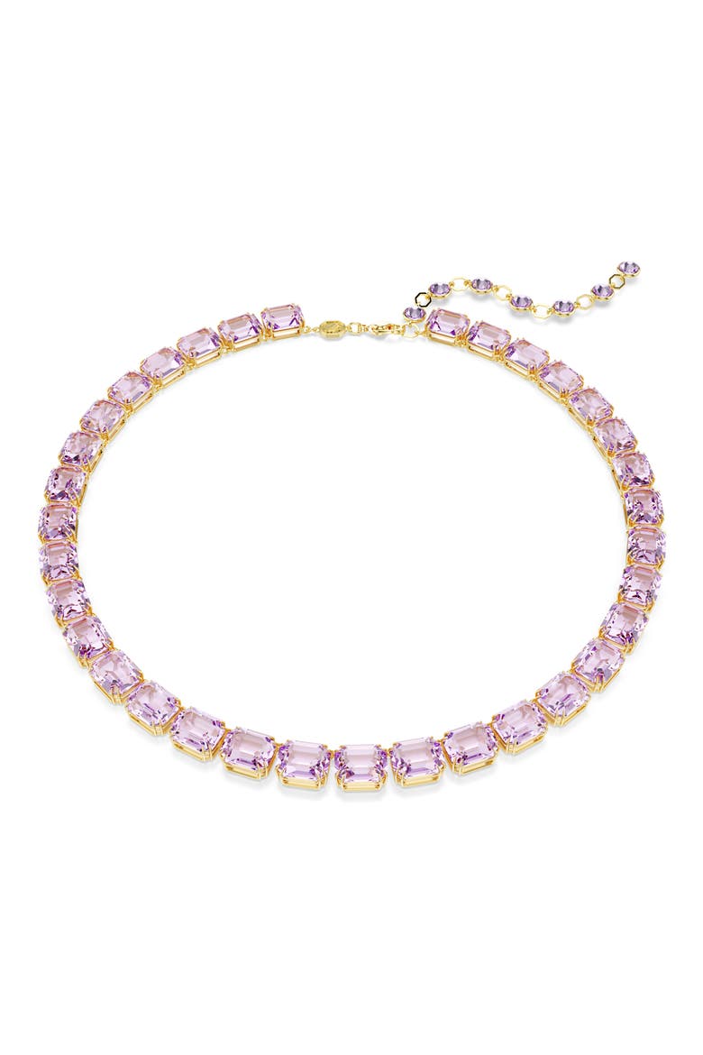 Millenia Crystal Tennis Necklace, Main, color, PURPLE