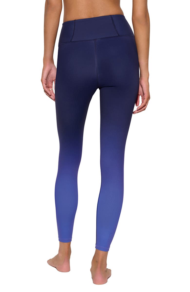 Spiritual Gangster Ombré Lotus Leggings, Alternate, color, Astral Blue