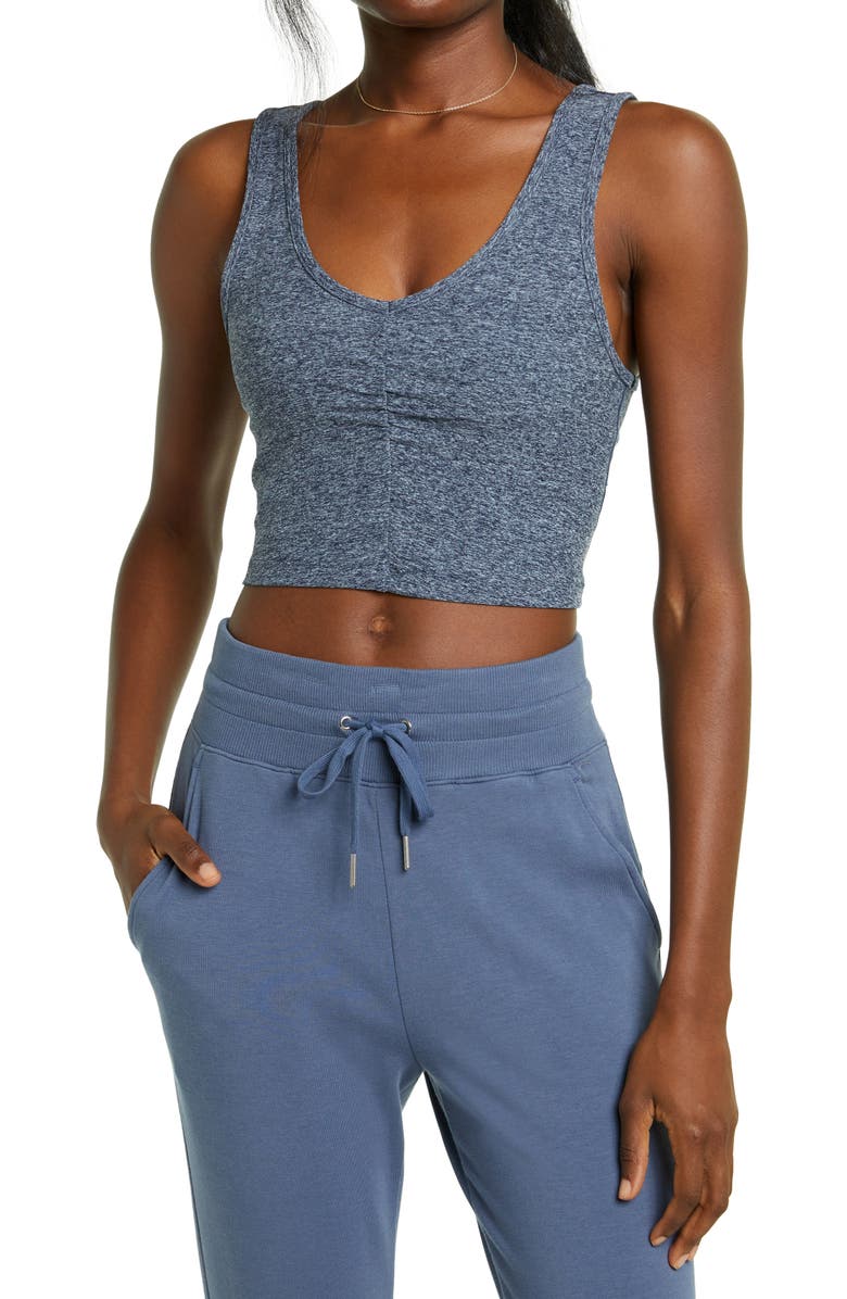 Zella Restore Soft Lounge Longline Bra, Main, color, 