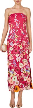Endless Rose Floral Embroidered Strapless Maxi Dress
