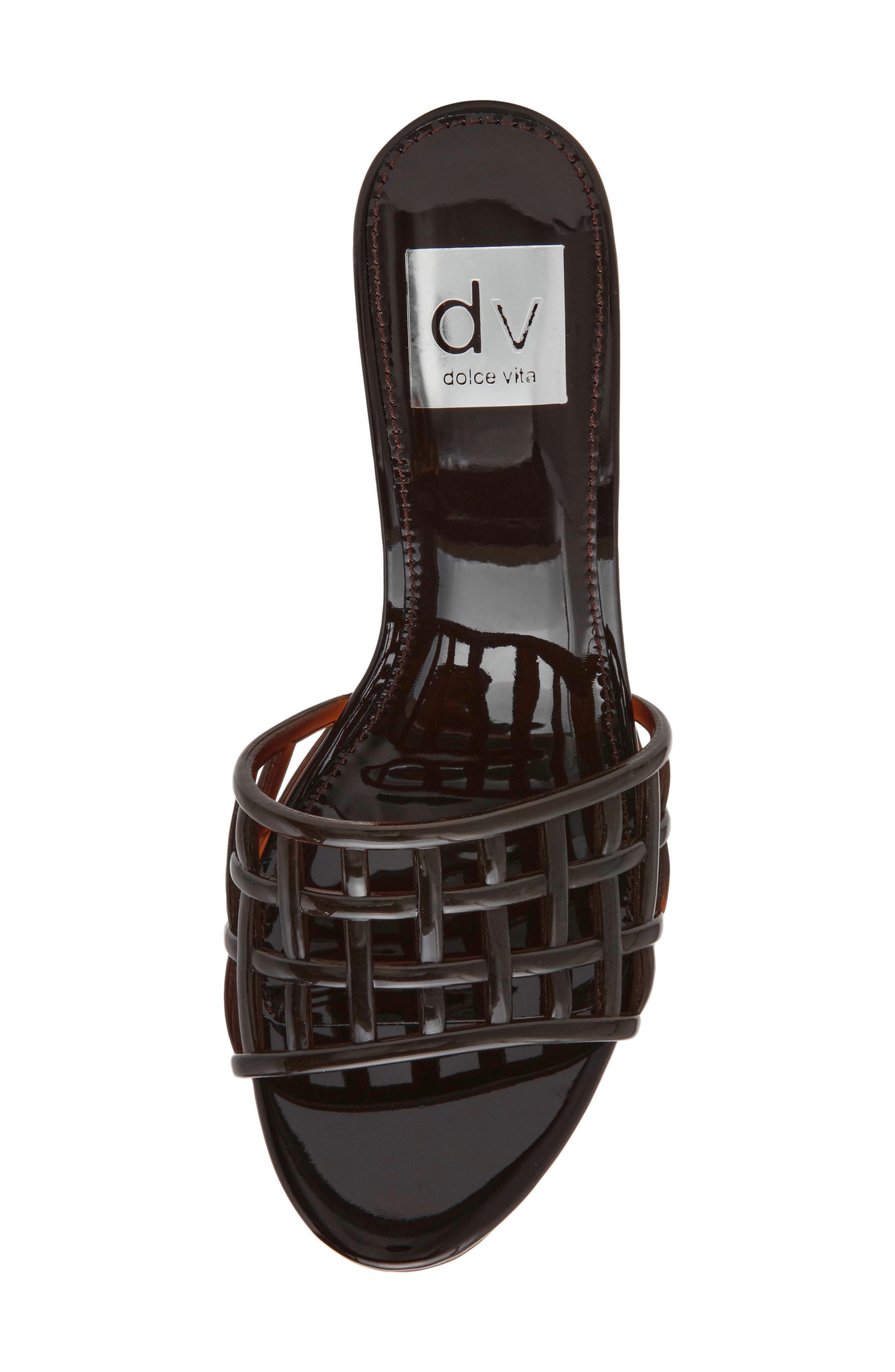 Cristoff Caged Slide Sandal, Alternate, color, BROWN