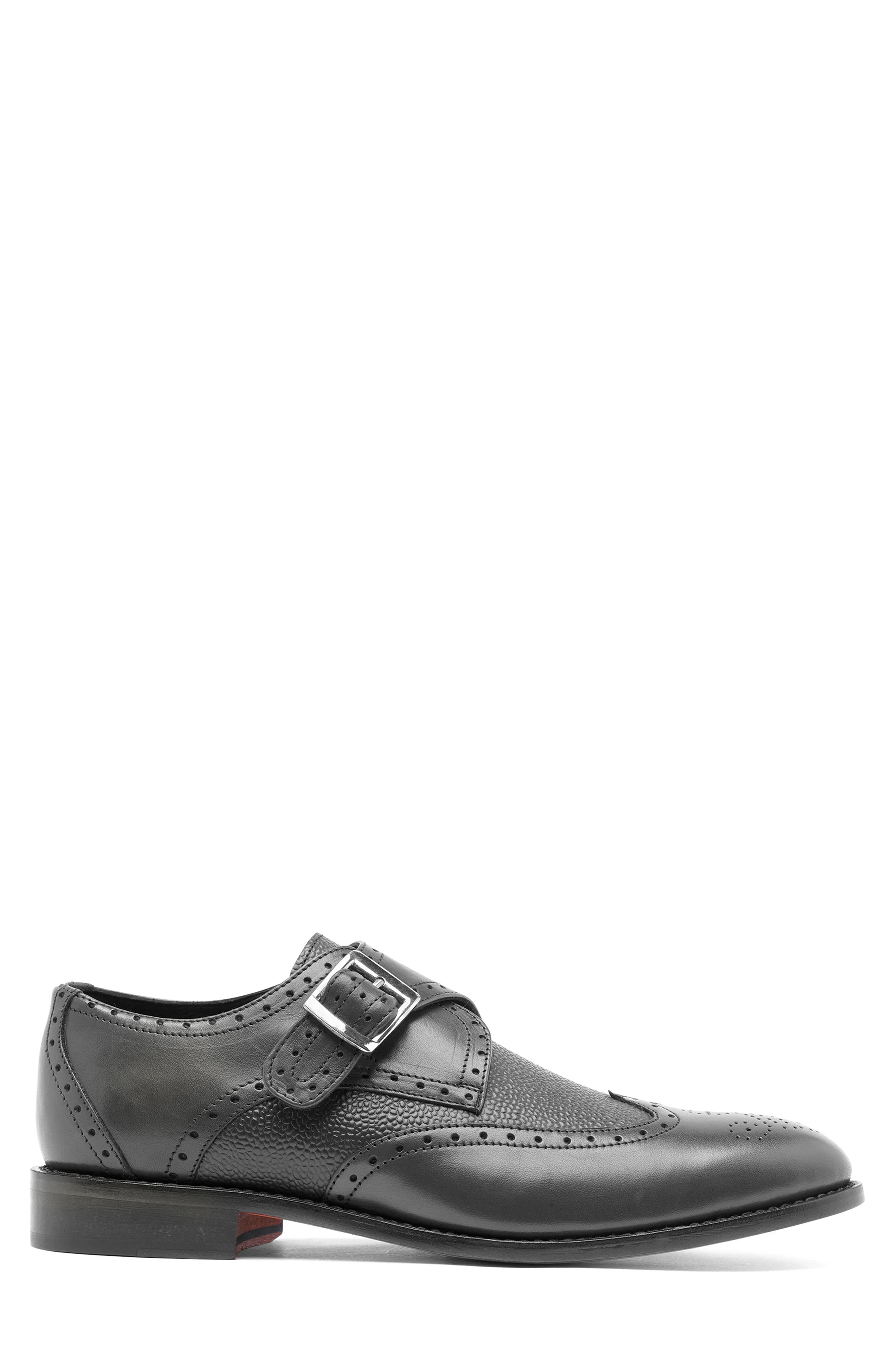 Anthony Veer Roosevelt II Single Monk Shoe, Alternate, color, Black
