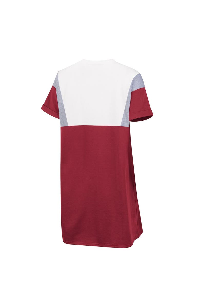G-III 4HER BY CARL BANKS Women's G-III 4Her by Carl Banks Crimson/White Alabama Crimson Tide 3rd Down Short Sleeve T-Shirt Dress, Alternate, color, 