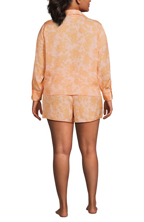 LANDS' END LANDS' END PLUS SIZE MATTE SATIN 2 PIECE PAJAMA SET