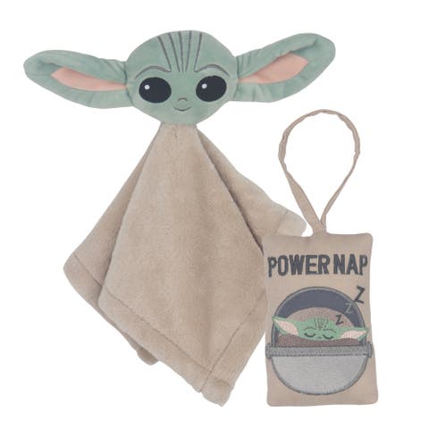Star Wars Cozy Friends Baby Yoda/Grogu Lovey & Door Pillow Gift Set