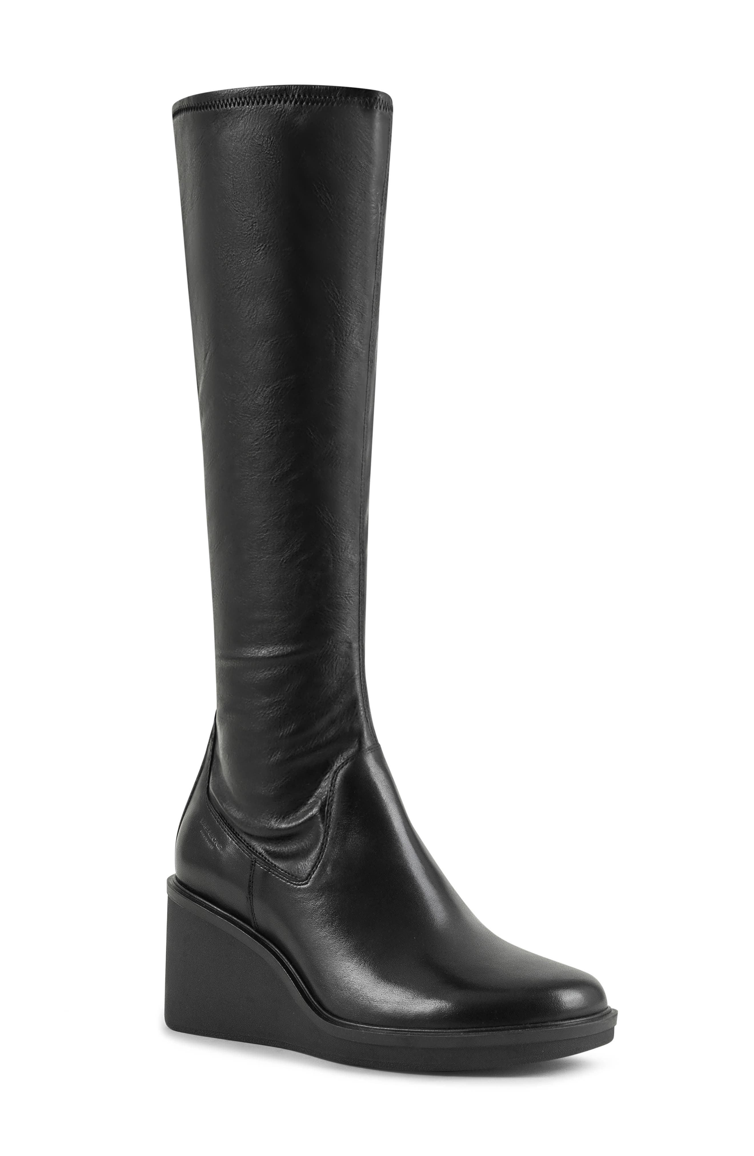 Vagabond Shoemakers Deena Platform Wedge Knee High Boot, Main, color, Black