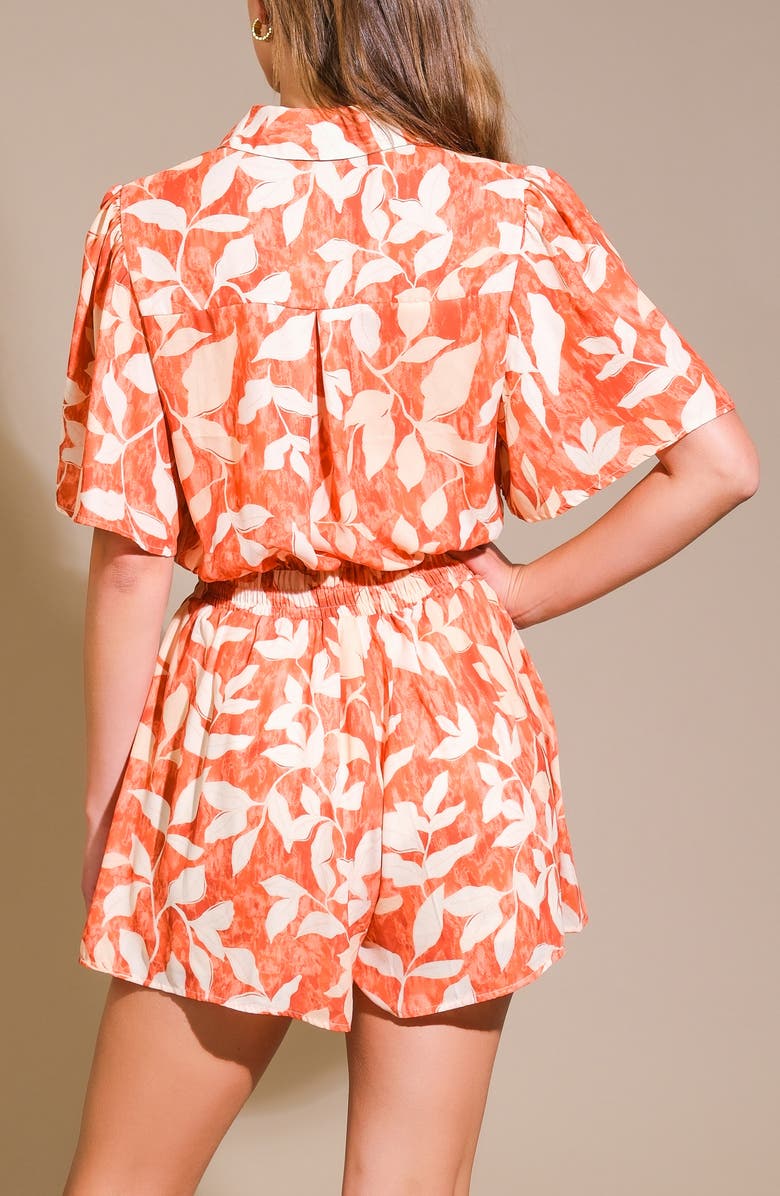 Print Collared Romper