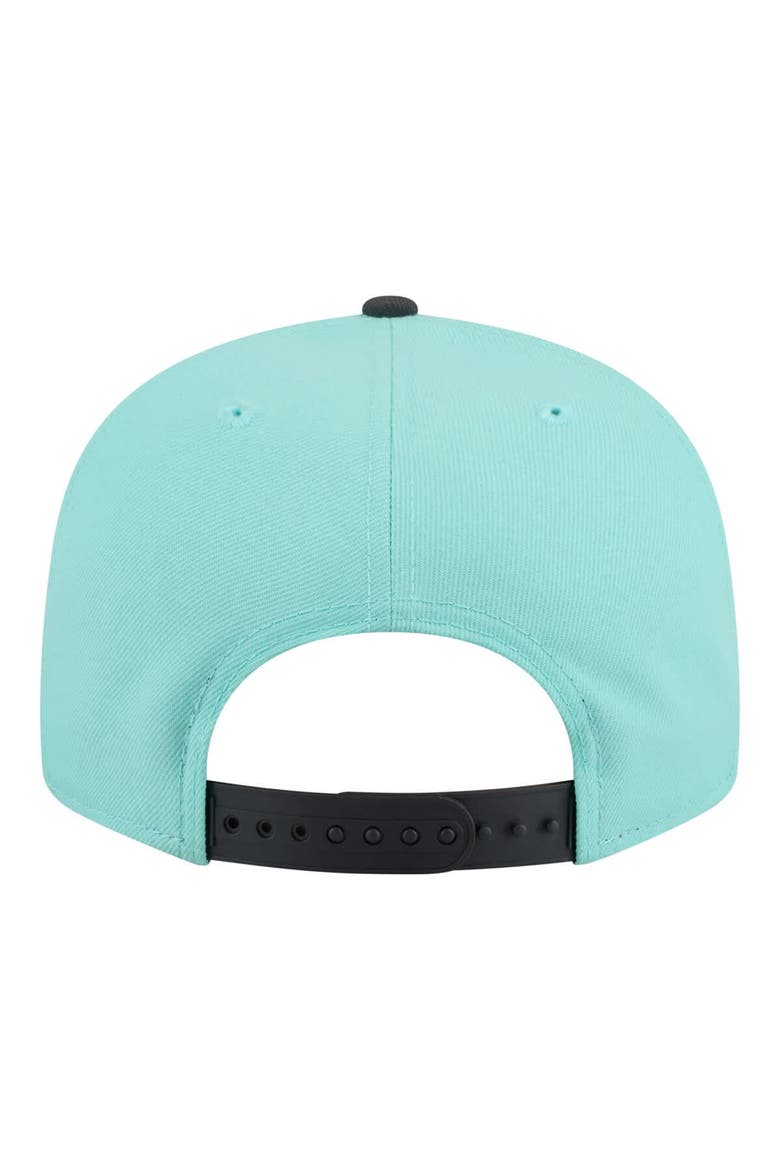 Men's New Era Turquoise/Charcoal Golden State Warriors Color Pack Two-Tone 9FIFTY Snapback Hat, Alternate, color, Turquoise