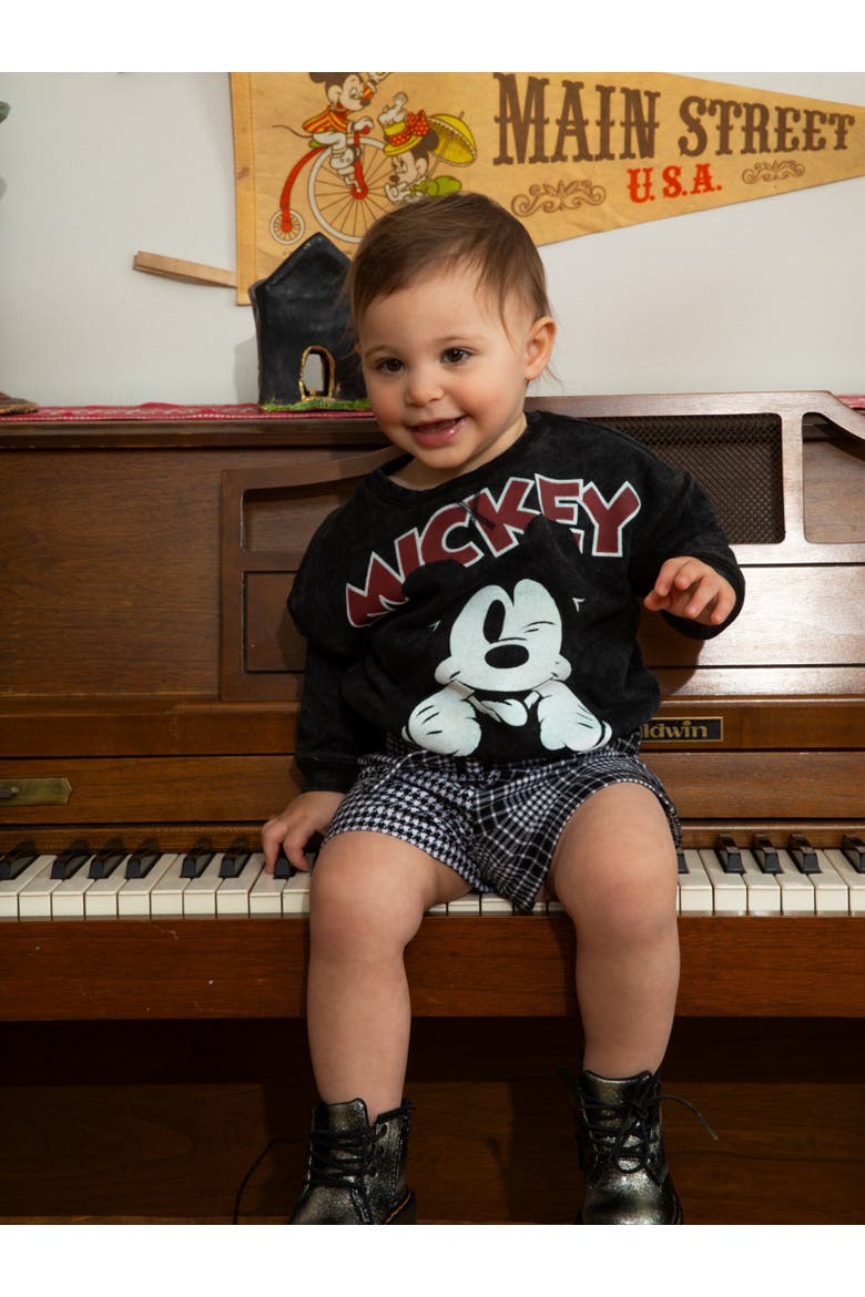 Mickey Mouse Pullover Sweatshirt, Alternate, color, Mickey Black Wash