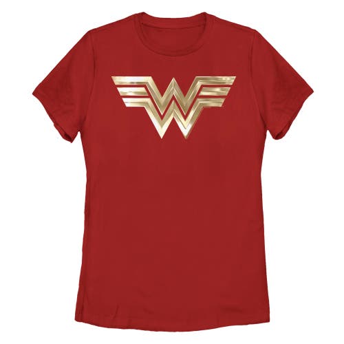 Wonder Woman 1984 Metallic Logo  Graphic T-shirt In Red