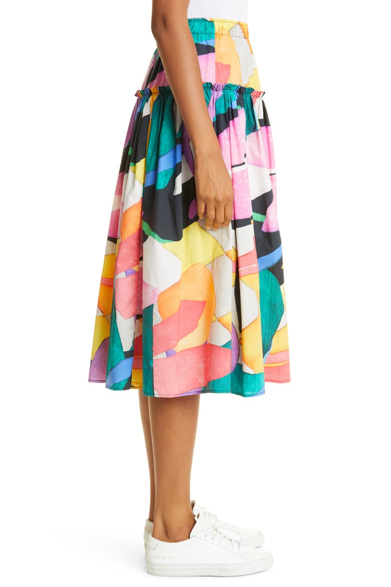 Alejandra Organic Cotton Maxi Skirt, Alternate, color, MULTI