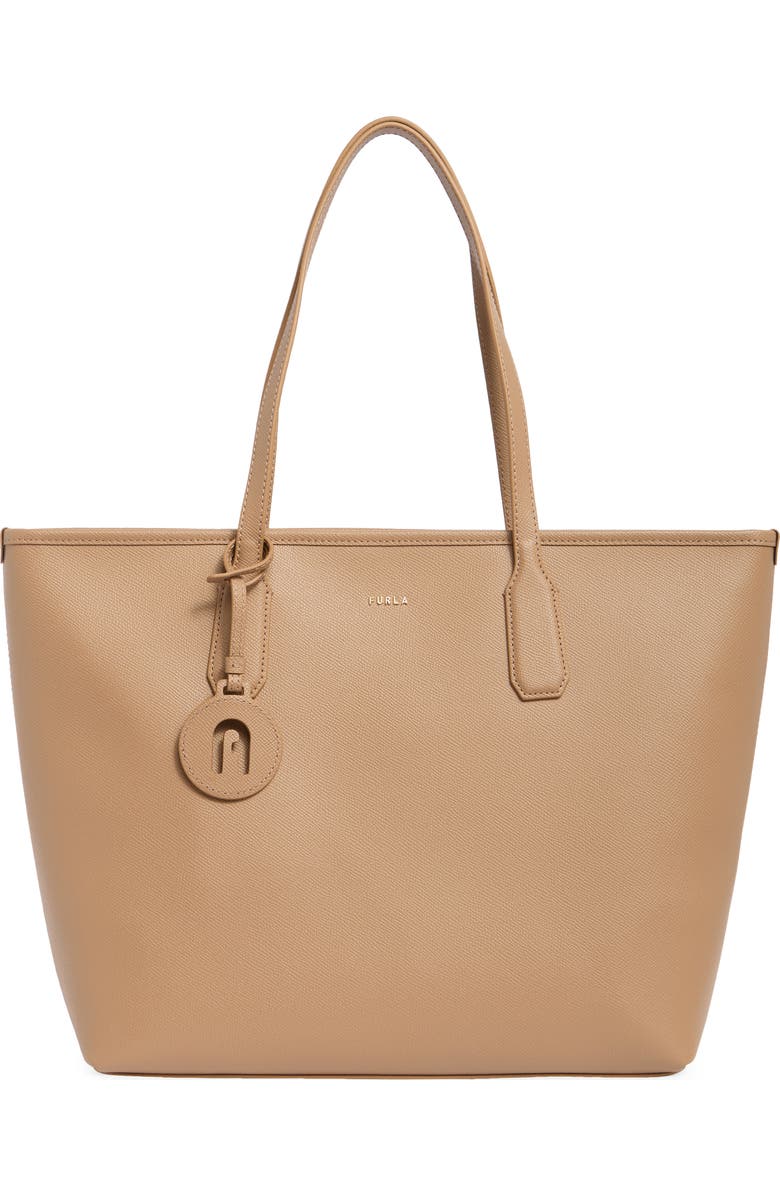 Furla Classic Zip Top Tote Bag, Main, color, Deserto