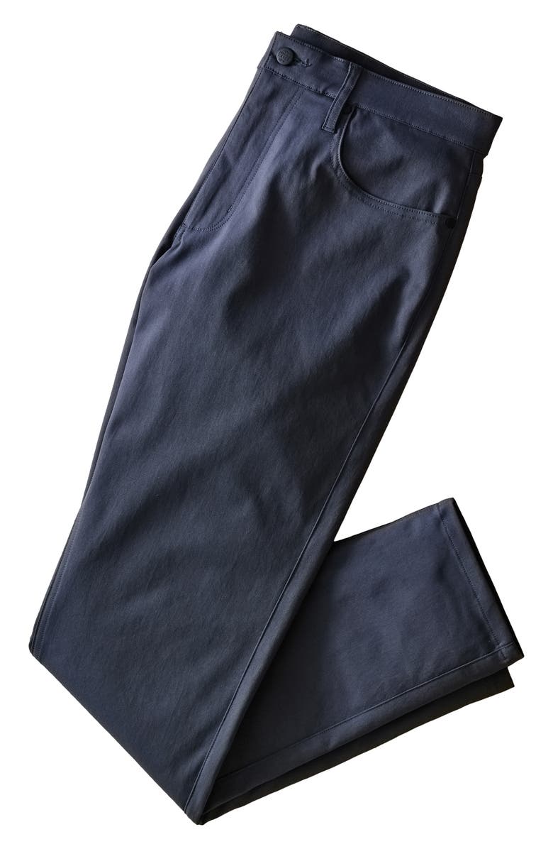 Marine Layer The Five-Pocket Undercover Slim Straight Leg Tech Pants, Alternate, color, India Ink