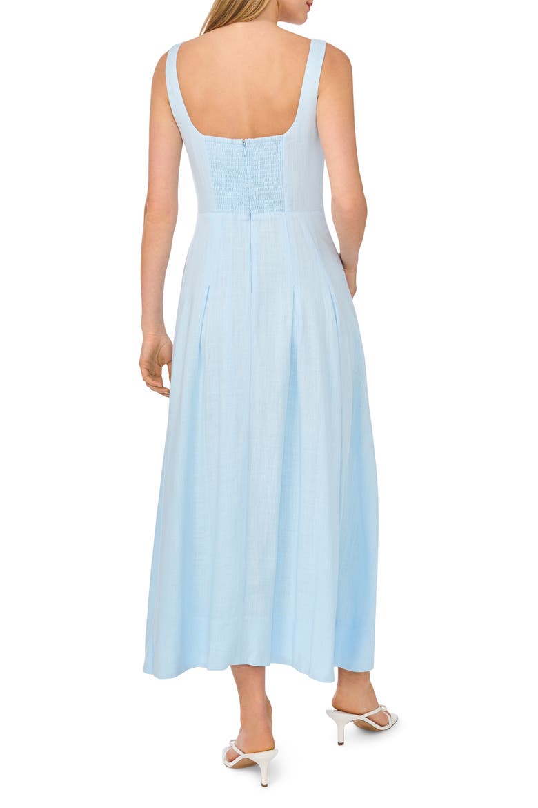 Sleeveless Pleated Midi Dress, Alternate, color, ICE WATER