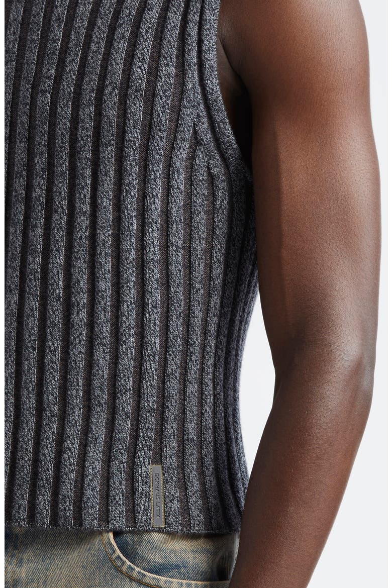 Keyboard Stripe Sweater Vest, Alternate, color, CARBON