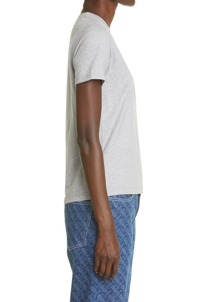 Carrick TB Monogram Embroidered Cotton T-Shirt, Alternate, color, PALE GREY MELANGE