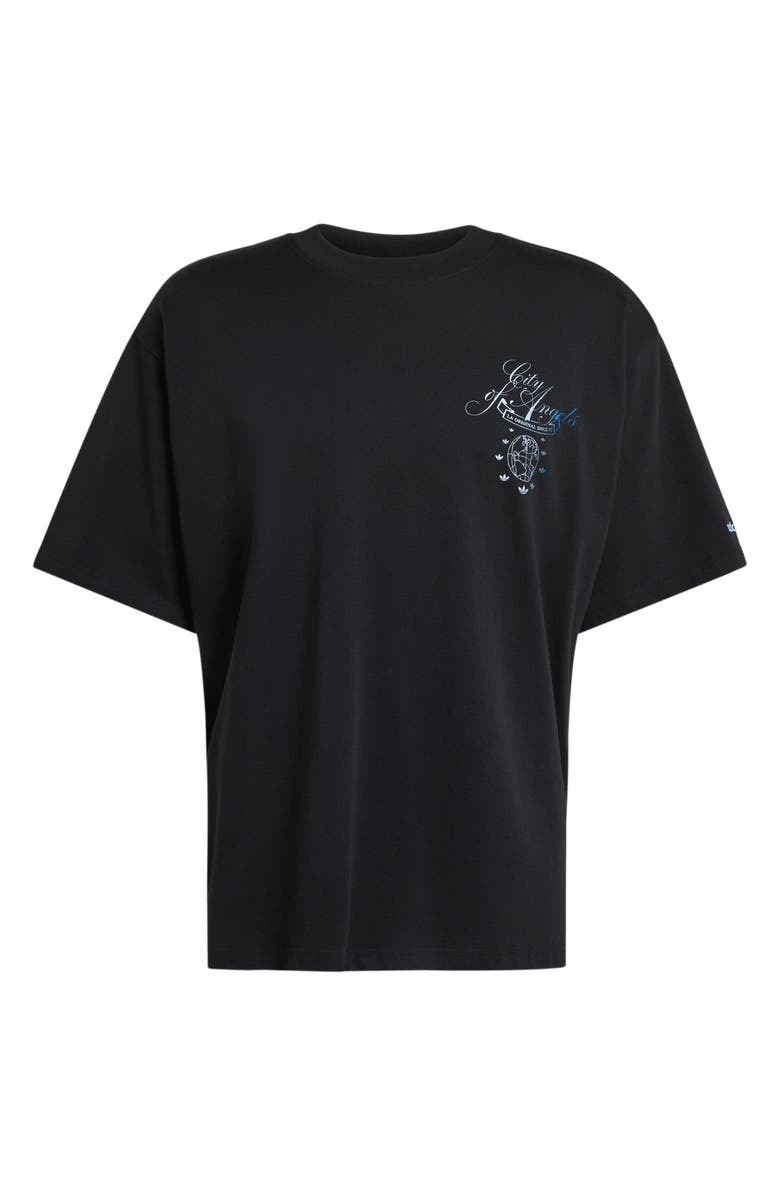 adidas Los Angeles Cotton Graphic T-Shirt, Alternate, color, Black/ Crew Yellow