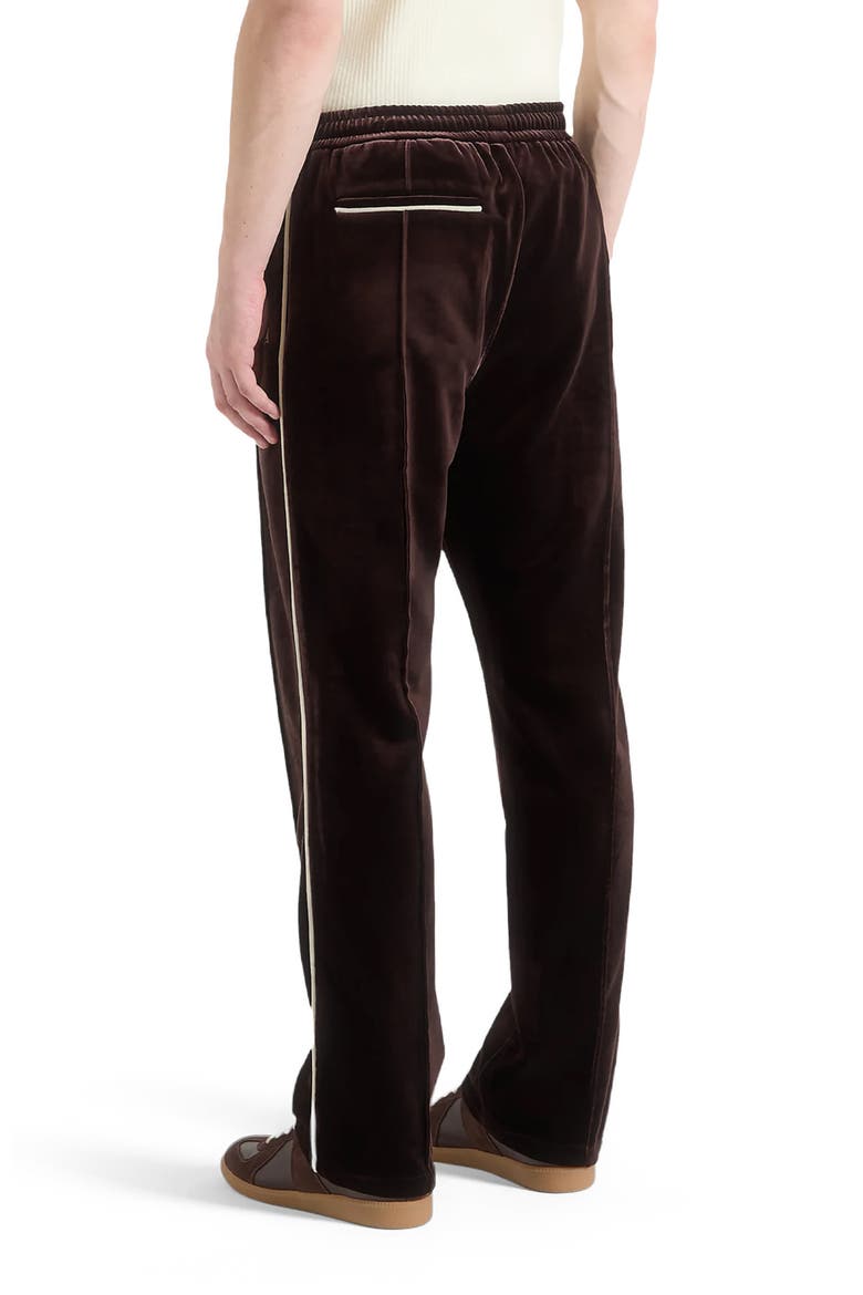 Eiffel Velour Track Pants, Alternate, color, Brown