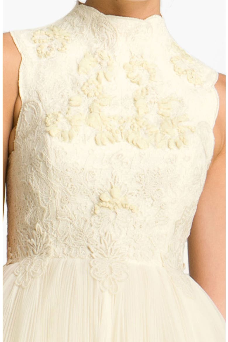 'Telago' Embroidered Tulle Frock, Alternate, color, CREAM