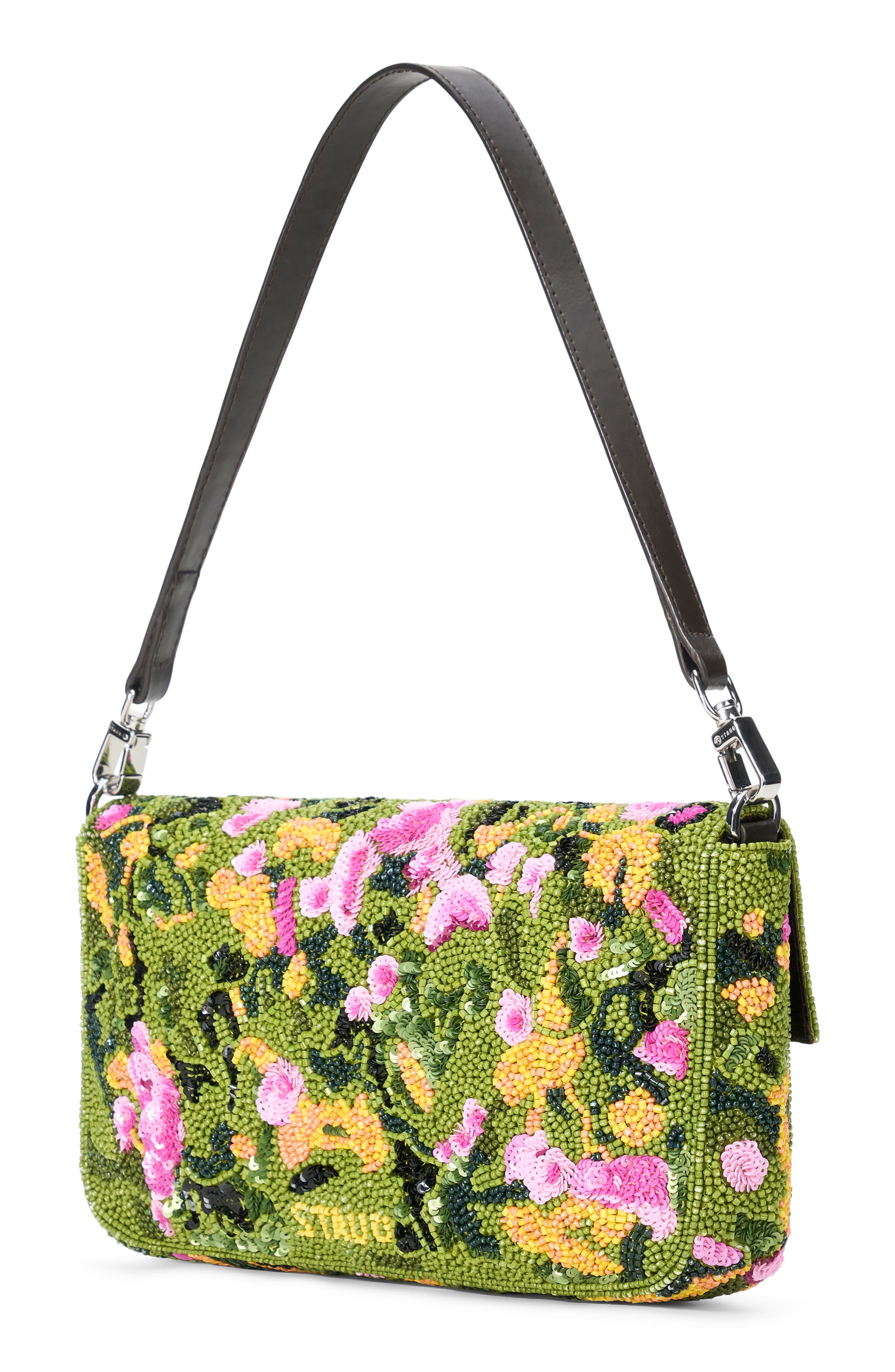 Timmy Beaded Shoulder Bag, Alternate, color, WOODLAND