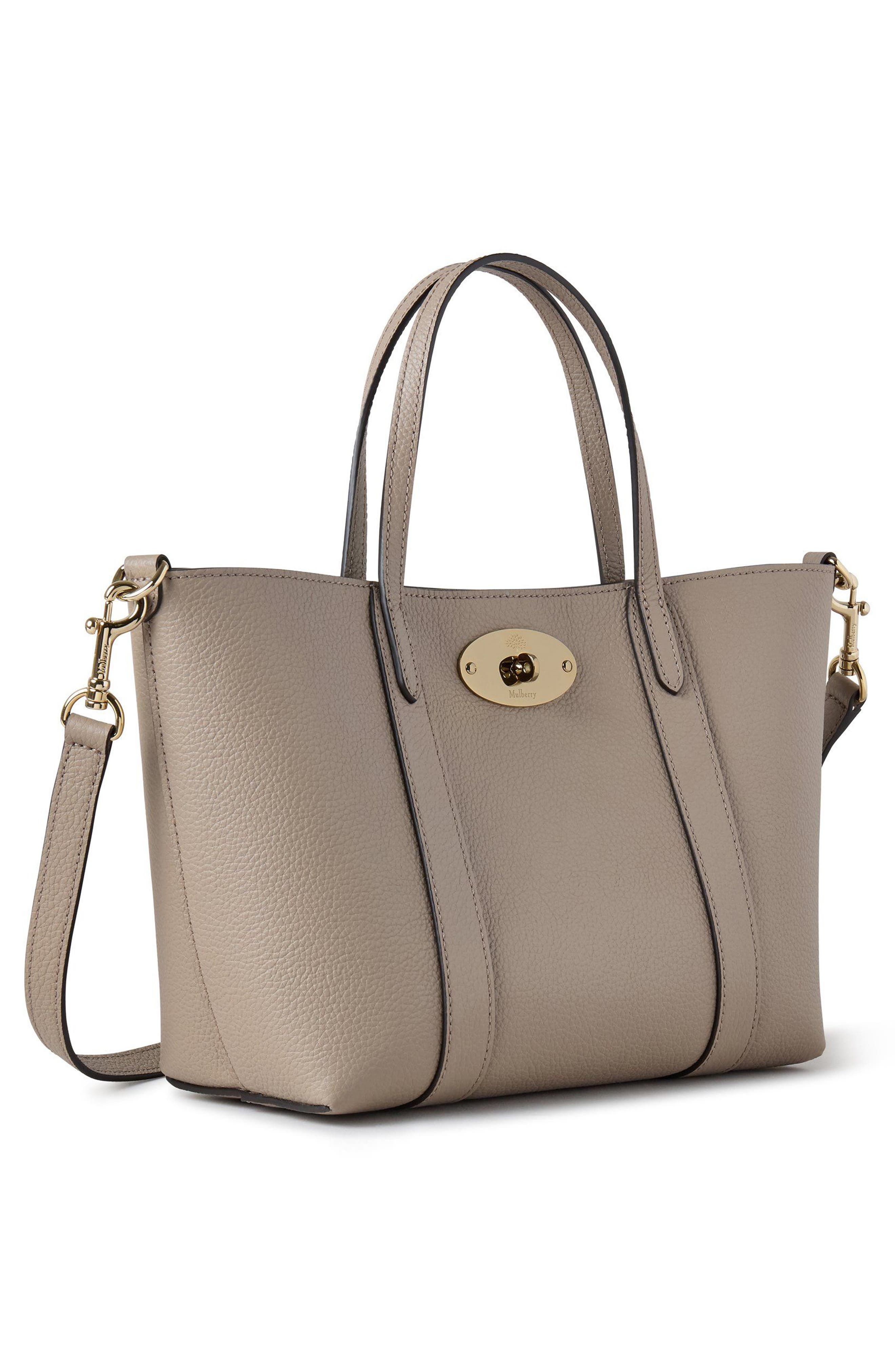 Mini Bayswater Leather Tote, Alternate, color, CASHMERE TAUPE
