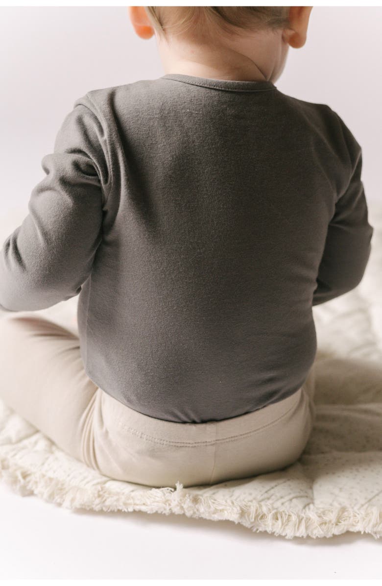 Pehr Essentials Long Sleeve Organic Cotton Bodysuit, Alternate, color, 