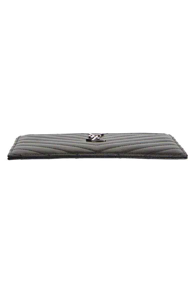 Monogram Matelassé Leather Pouch, Alternate, color, NERO