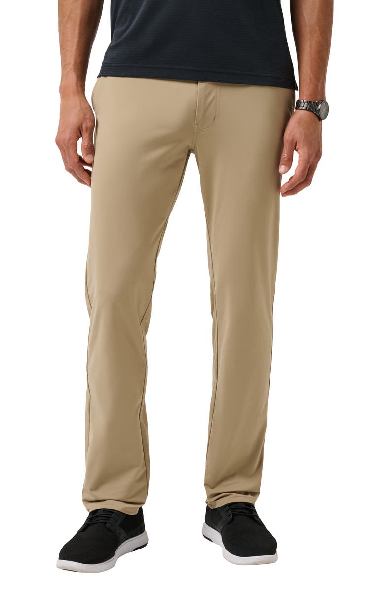 TravisMathew Open to Close Performance Pants, Main, color, Khaki