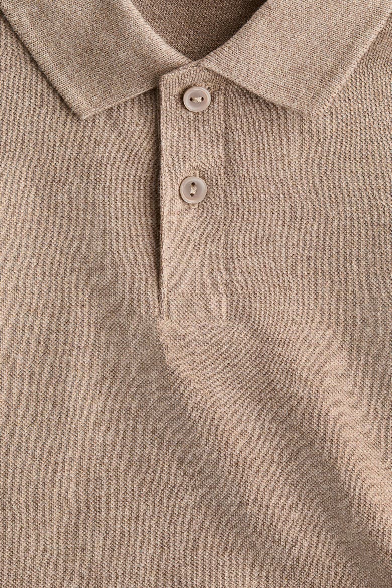 Cotton Piqué Polo Shirt, Alternate, color, Beige